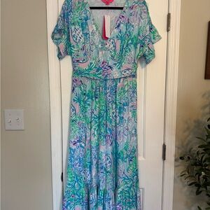Lilly Pulitzer Jessi Midi Dress - Blue and Green